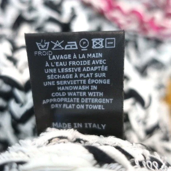 Isabel Marant Pullover Sweater Wenji White/Black Cotton-Blend Loose Knit Size 34 - Picture 8 of 8